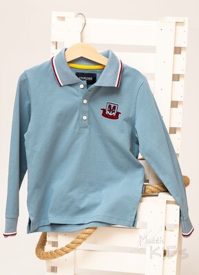 Blauer Pololongsleeve