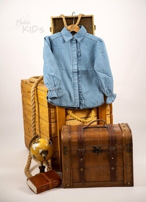 Jeansbluse hellblau