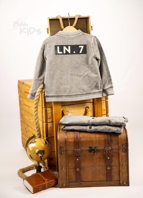 Sweatjacke grau/schwarz