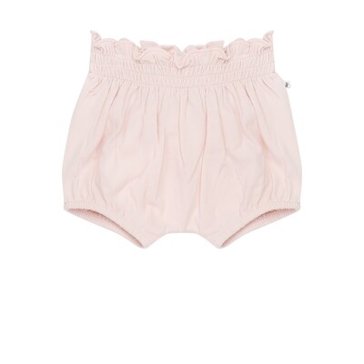 Short in hellrosa mit Rüschenoptik