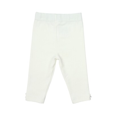 Leggings in creme mit Schleifen
