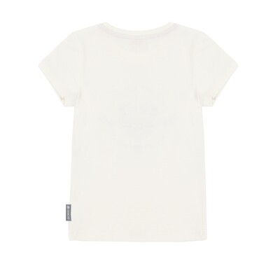 T-Shirt in creme mit Aufdruck