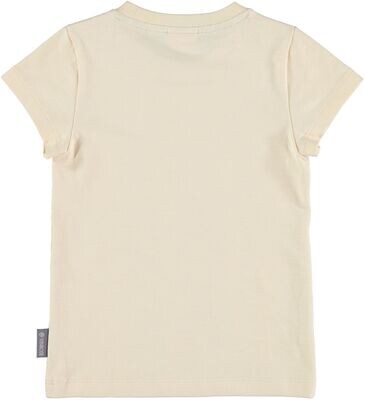 T-Shirt in creme mit Aufdruck