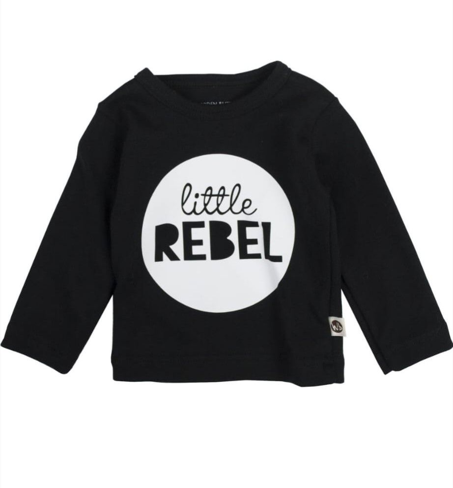 Long Sleeve, schwarz, &quot;little REBEL&quot;