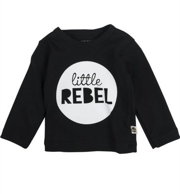 Long Sleeve, schwarz, &quot;little REBEL&quot;
