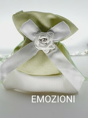 Organza Beutel mit Blume