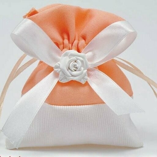 Organza Beutel mit Blume