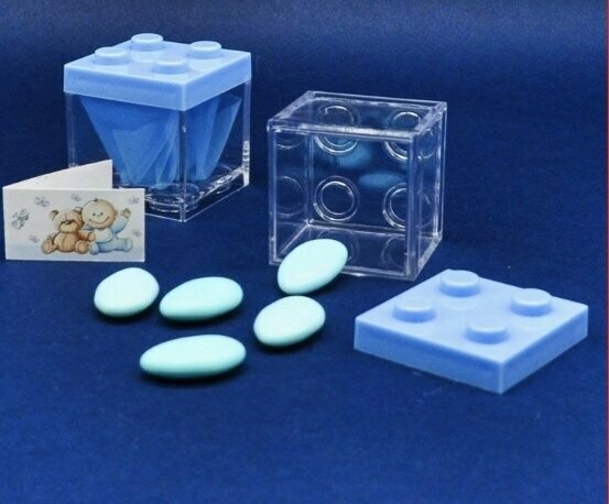 Blaue LEGO Box