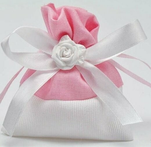 Organza Beutel mit Blume