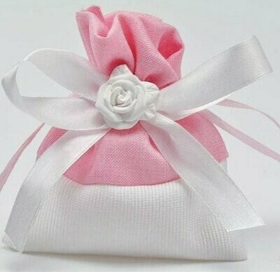 Organza Beutel mit Blume