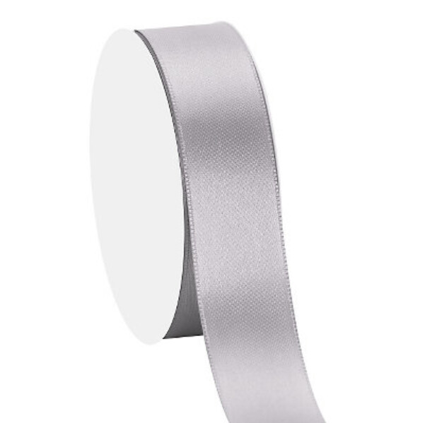 Satinband Silber