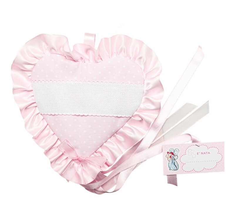 FIOCCO NASCITA CUORE ROSA