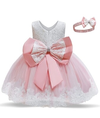 PRINCESS WHITE/ROSA KLEID