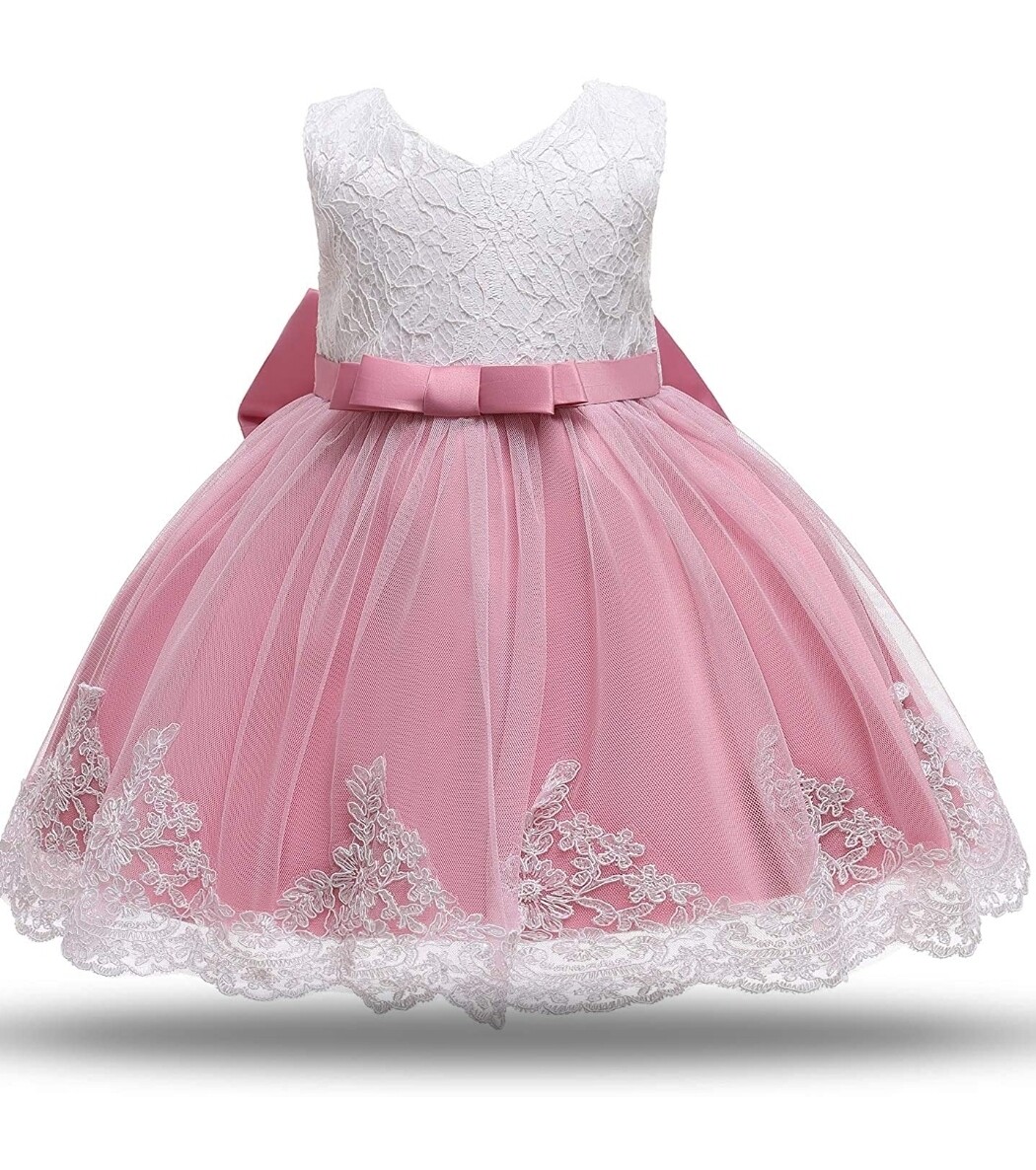 PRINCESS WHITE/ROSA KLEID