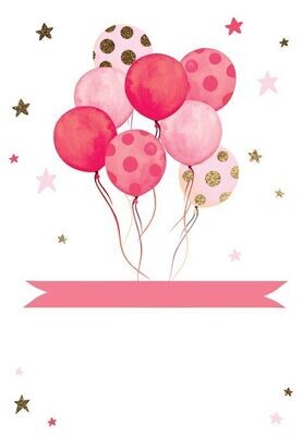 GIRL BALLON STIFTESET