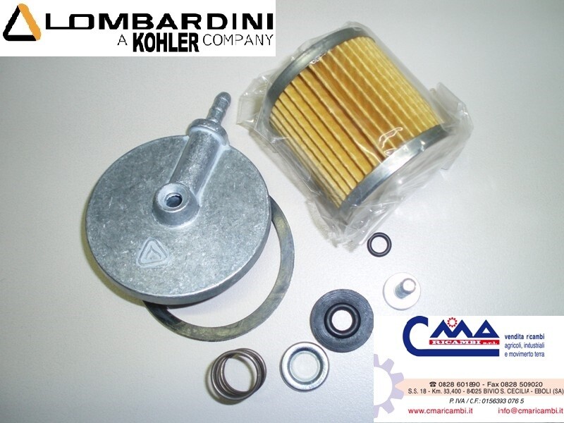 Kit filtro nafta con supporto Lombardini Goldoni 14HP