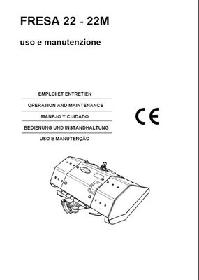 Manuale uso e manutenzione Fresa tipo 22 e 22M .