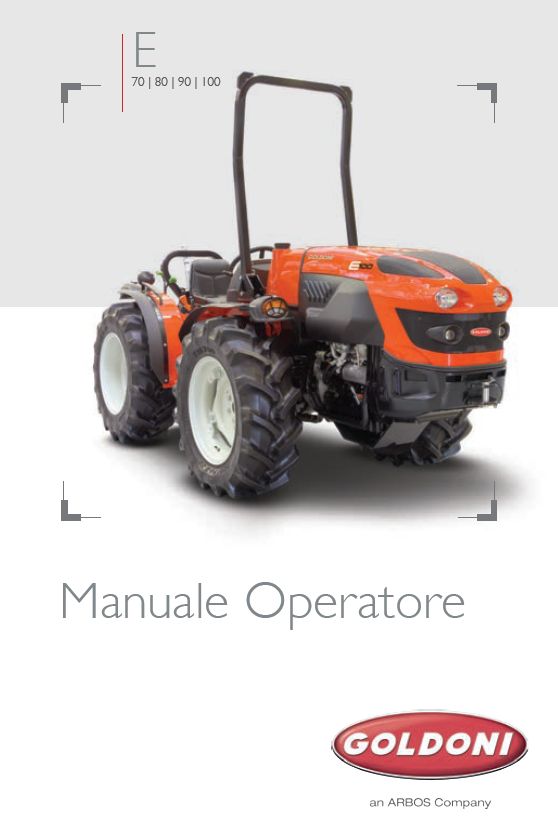 Manuale uso e manutenzione Goldoni Serie E