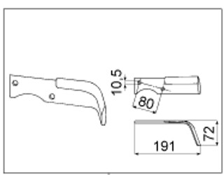 Coppia Zappe per  GOLDONI 1DX+1SX per Fresa tipo 21