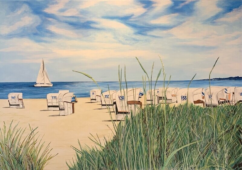 Strandkörbe Kunstdruck