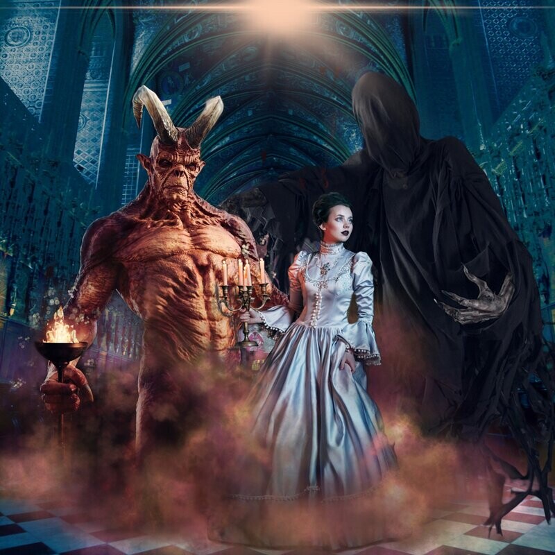 Digital-Artwork Digital-Artwork "Demons Are The Girls Best Friend" als Kunstdruck 40 x 40 cm