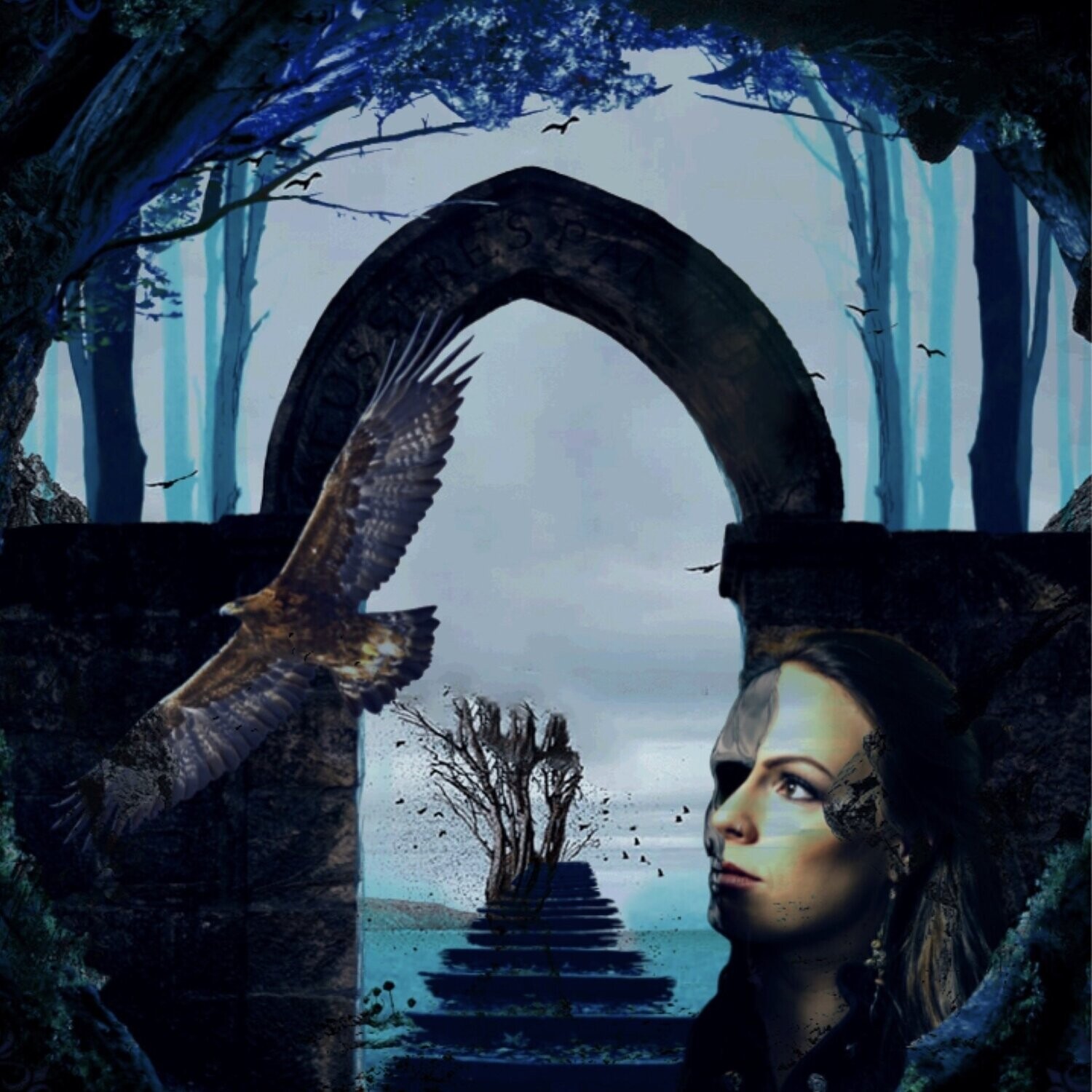 Digital-Artwork "Fly Away" als Kunstdruck 40 x 40 cm