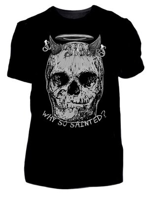 T-Shirt Schwarz Sainted Sinners - WhySoSainted (Frauen)