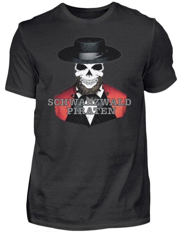 T-Shirt Schwarz -Schwarzwald-Piraten-Skull- T-Shirt Schwarz -Schwarzwald-Piraten-Skull-