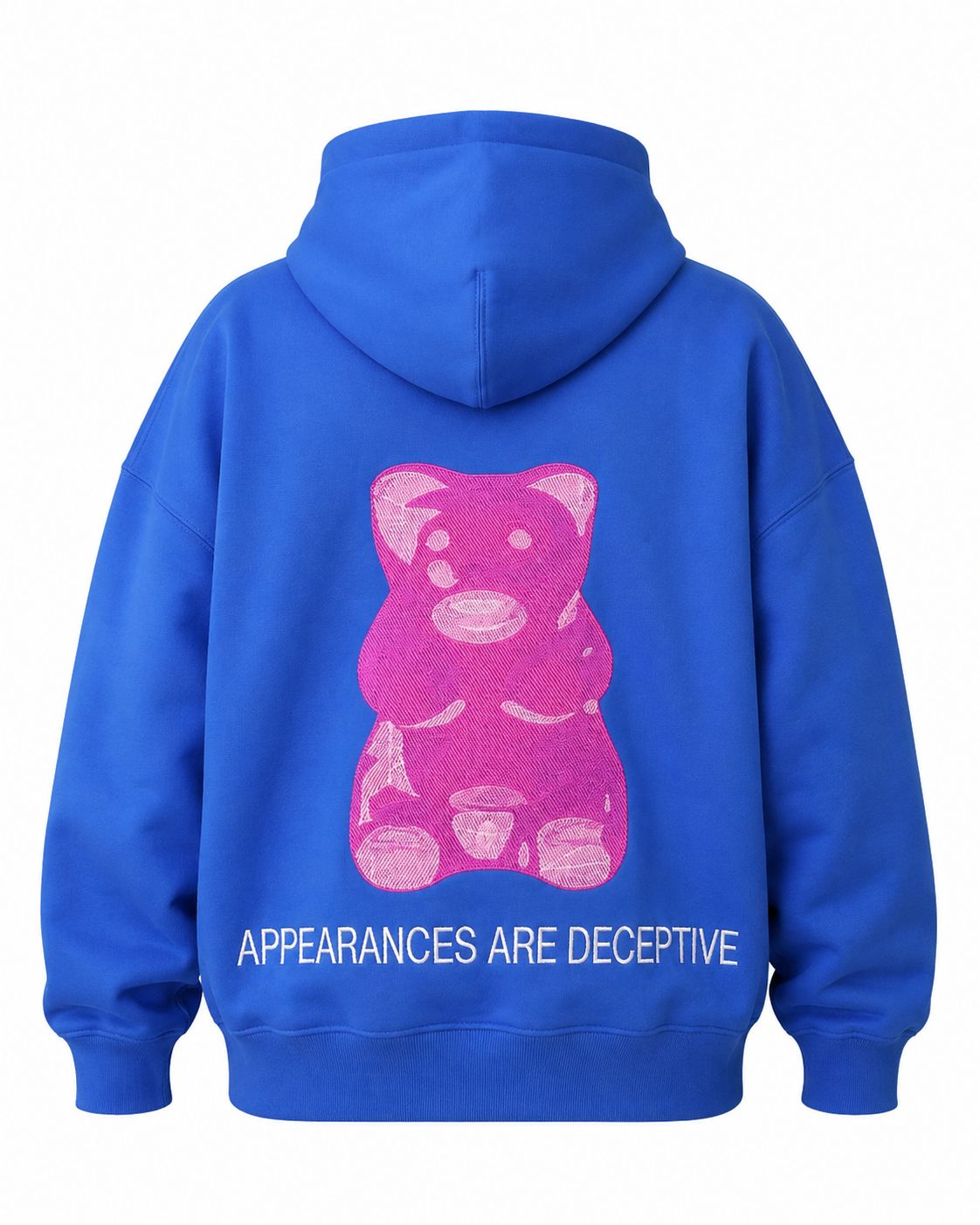 L'Ourson Rose - Hoodie ourson brodé Bleu