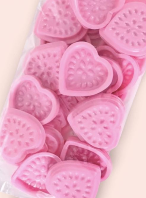 Heart shaped glue wells