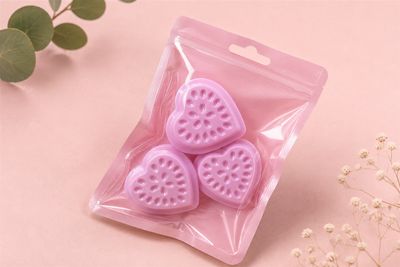 Heart shaped glue wells