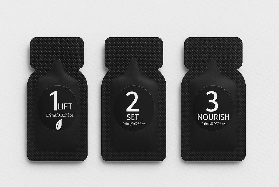 Lash and brow lamination lotions