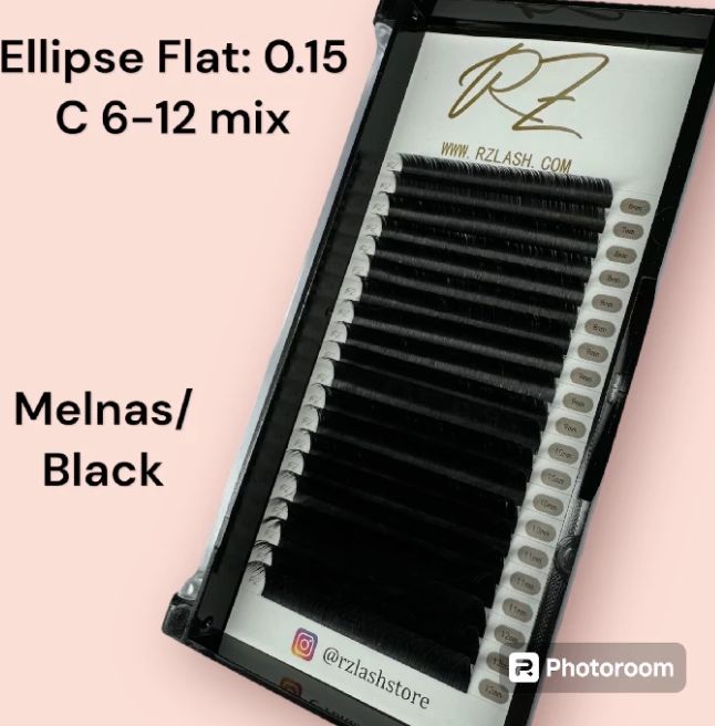 RZ Lash black Ellipse Flat 0.15 6-12 mix