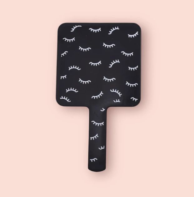 Black eyelash mirror