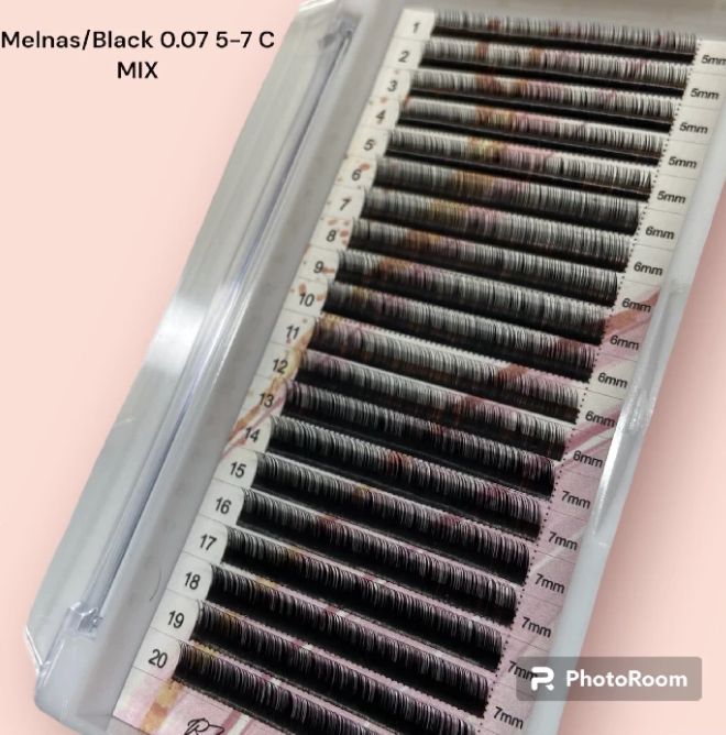 RZ Lash black volume lashes 5-7 C MIX