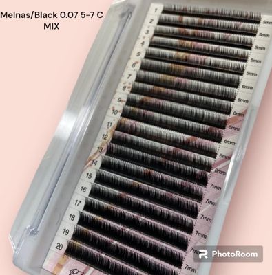 RZ Lash black volume lashes 5-7 C MIX