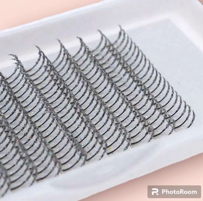 Silver and gold glitter lashes