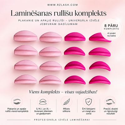 Lash Lift Silicone Shields Set – 8 Pairs