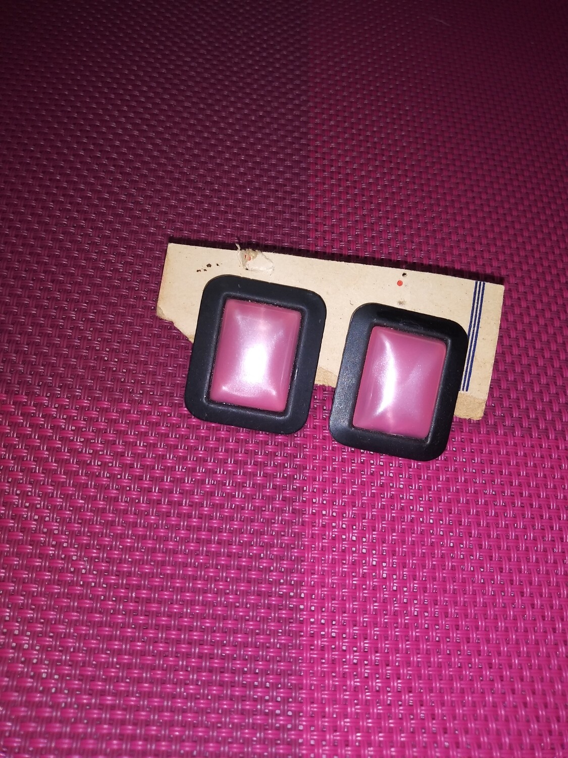 Pink Block Earring