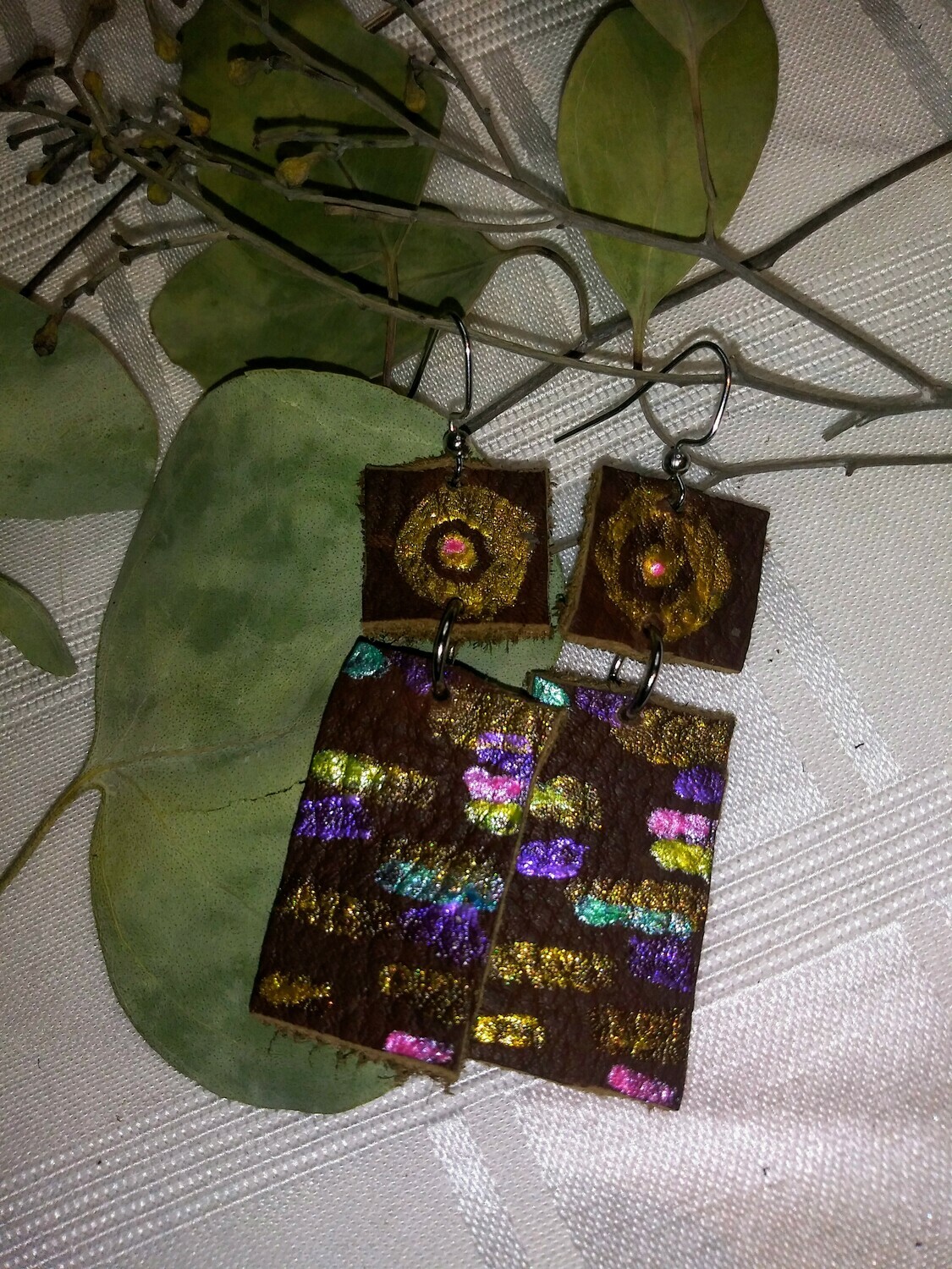 Boho Leather Earrings