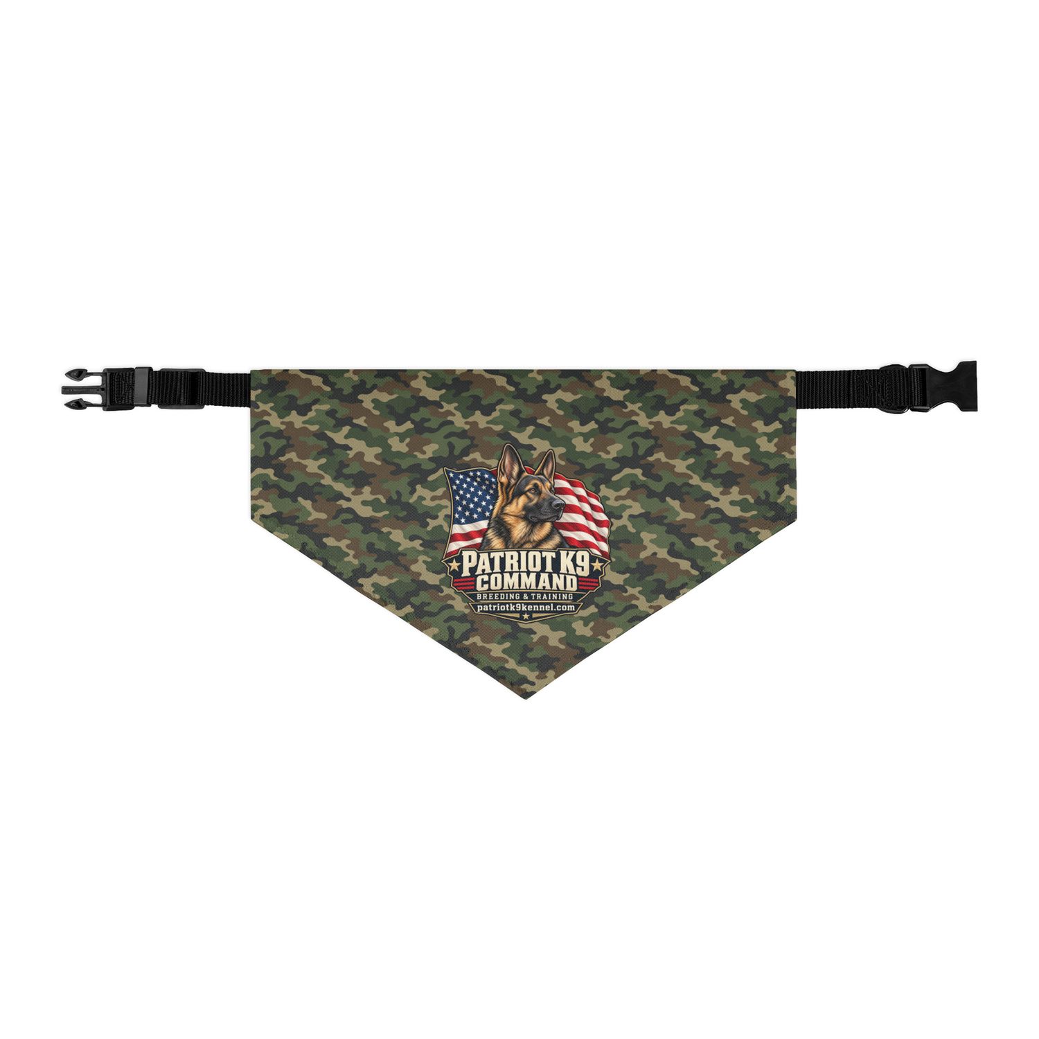 Patriot K9 Woodland Camo Dog Bandana