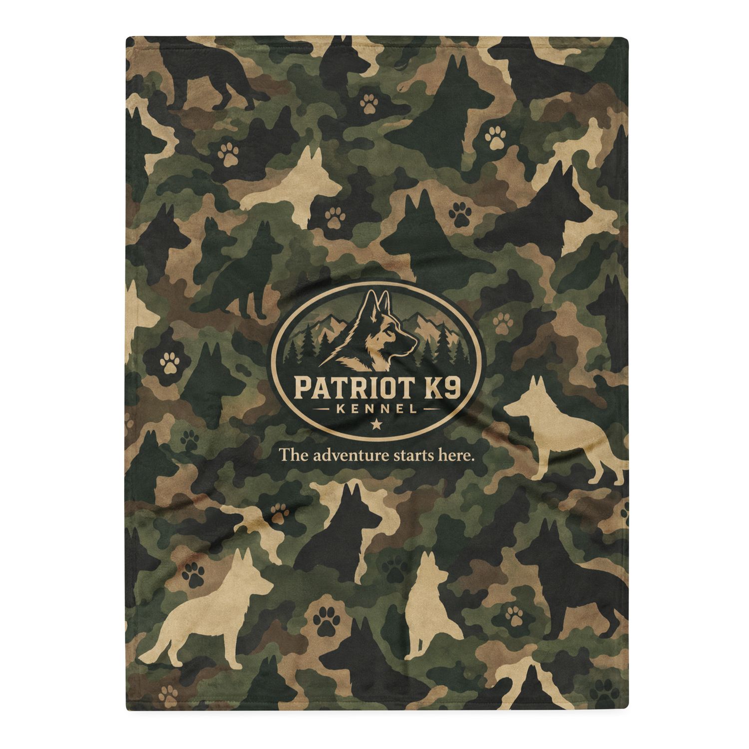 Patriot K9 Shepherd Camo Puppy Go-Home Blanket