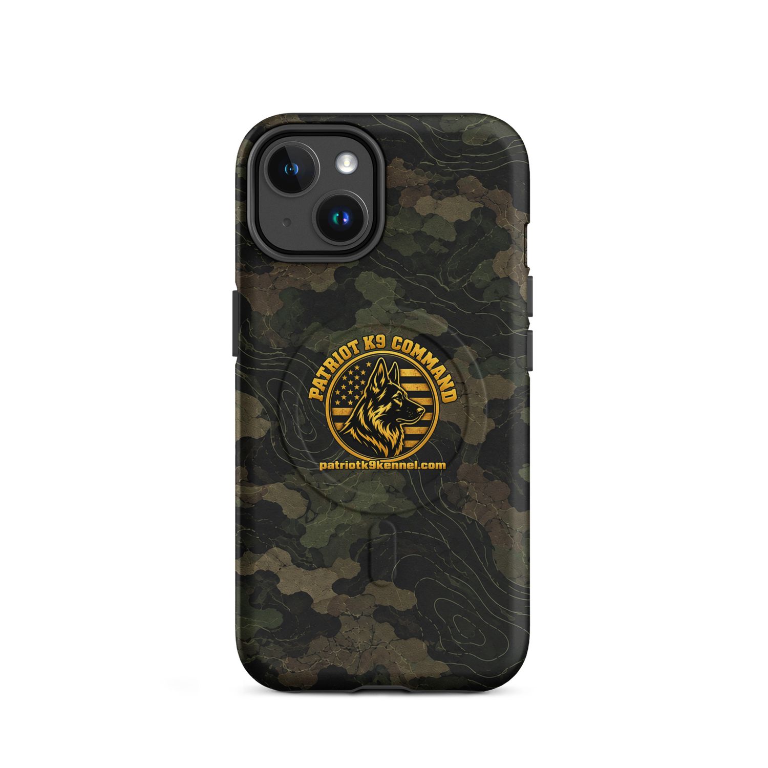 Patriot K9 Woodland Topo MagSafe iPhone Tough Case