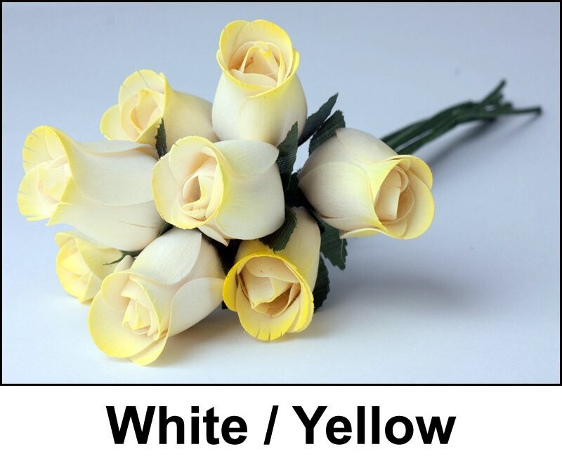 1 Dozen White/Yellow Roses