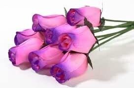 1/2 Dozen Pink/Purple roses
