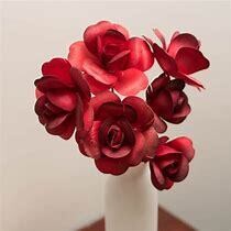 1/2 Dozen Red & Black Open Roses