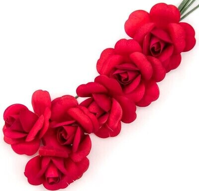 1/2 Dozen Red Open Roses
