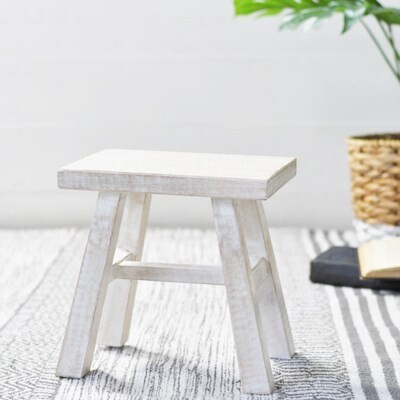 10” wood stool 
