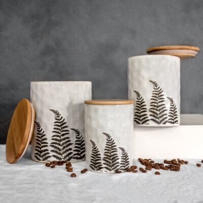 Fern pattern canisters 