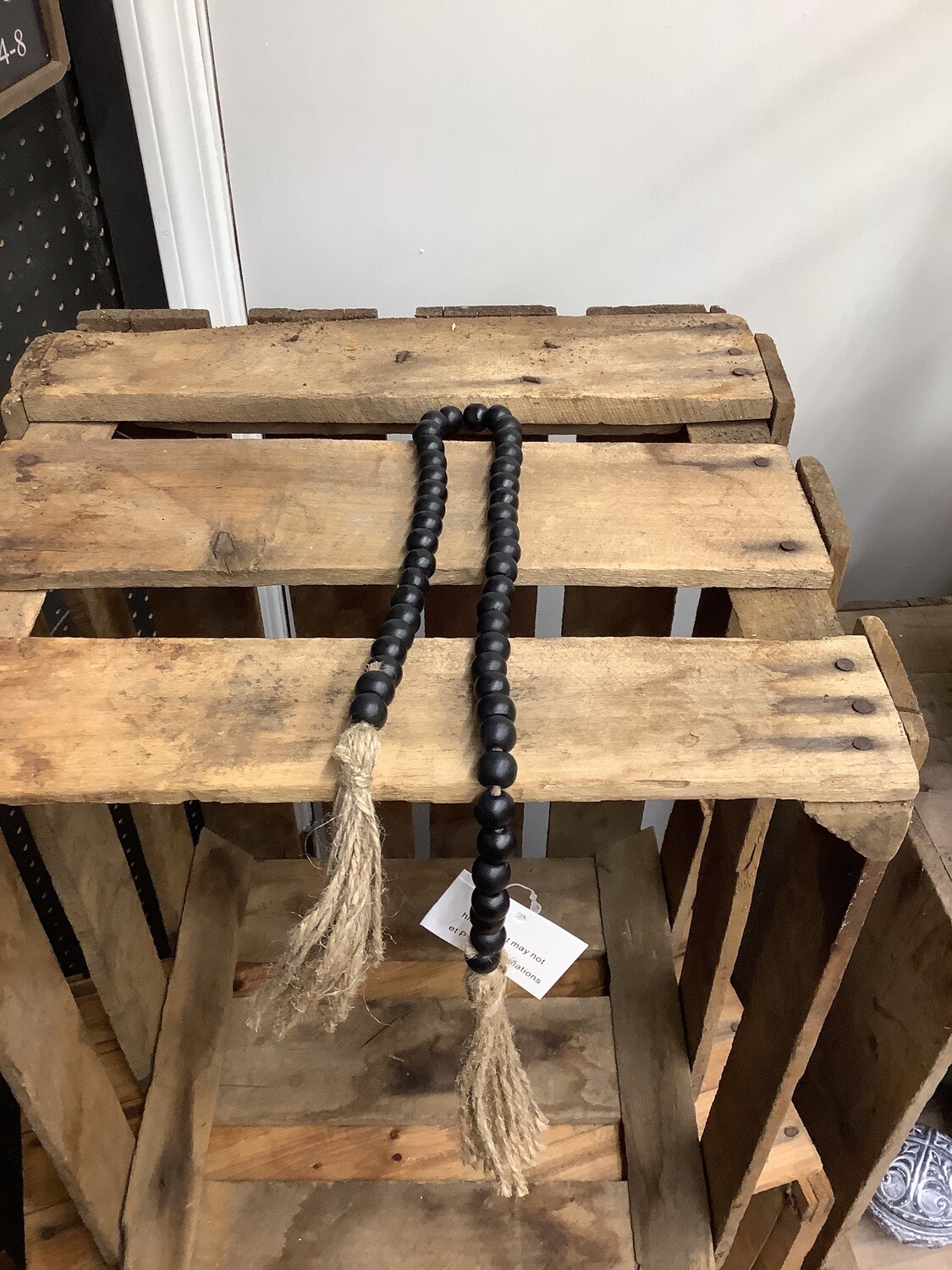 28" Black beads